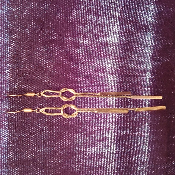 Knotted Chain Earrings Gold-plated - Picture 8 of 8